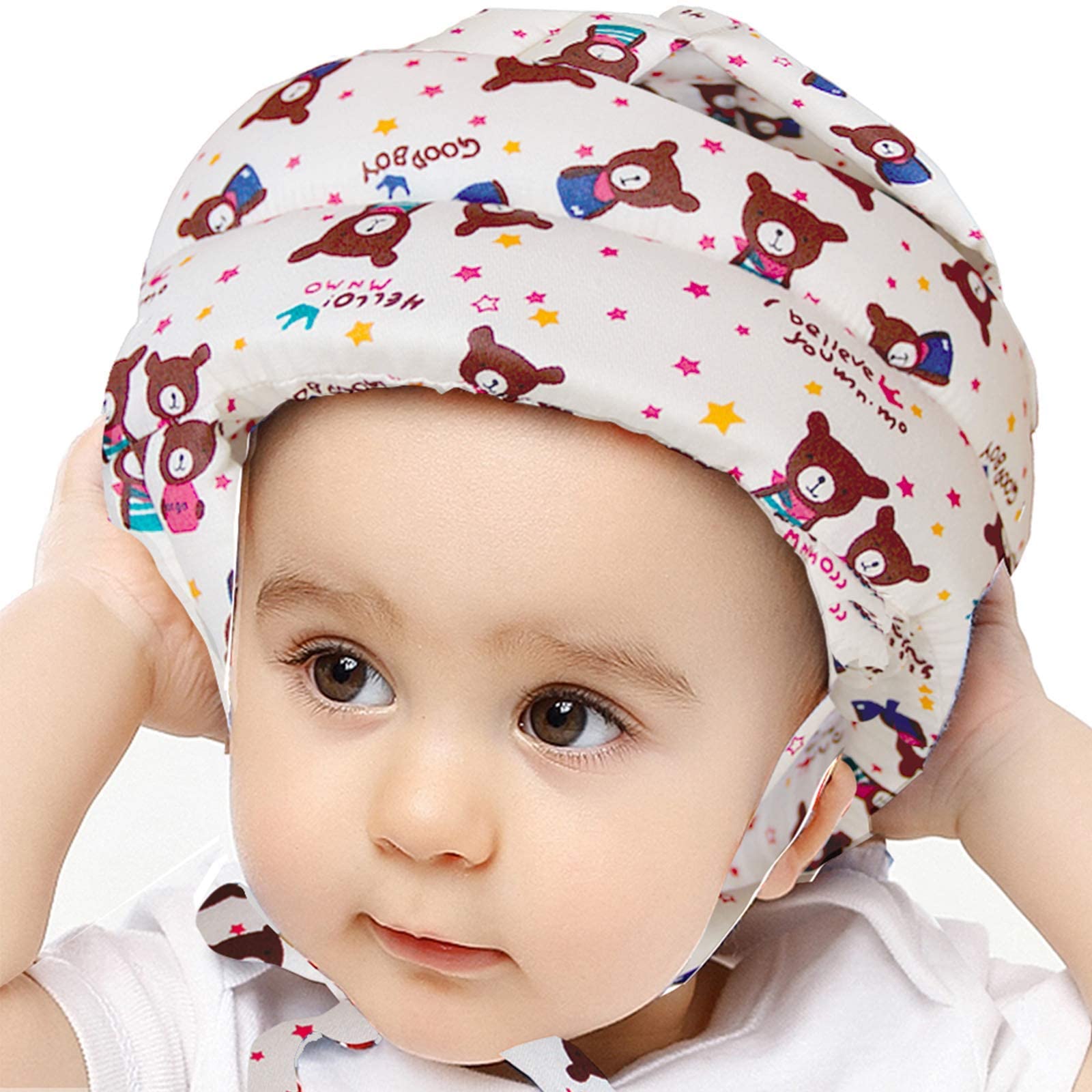 SNOWIE SOFT Baby Head Protector, Adjustable Size Baby Learn to Walk Or Run Soft Safety Helmet, Infant Anti-Fall Anti-Collision,for Baby Months~5 Years Old (Beige) SNOWIE SOFT Baby Head Protector, Adjustable Size Baby Learn to Walk Or Run Soft Safety Helmet, Infant Anti-Fall Anti-Collision,for Baby Months~5 Years Old (Beige)